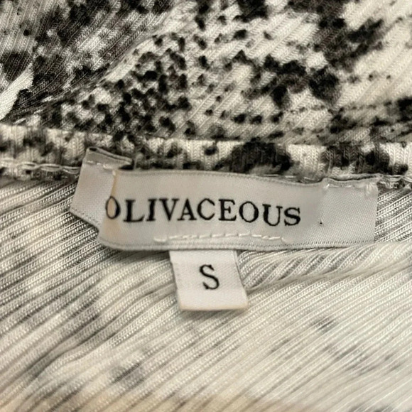 Snake Print V Neck Mini Dress by
Olivaceous - Black & White - Picture 4 of 5